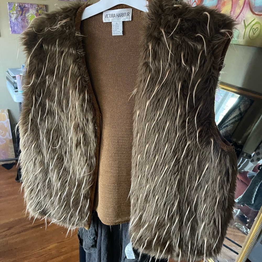 vintage fur vest